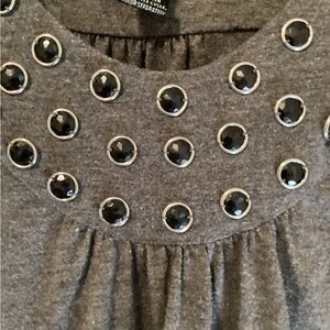 Juniors Y2K Gray Tank with Stud Accents size S-M